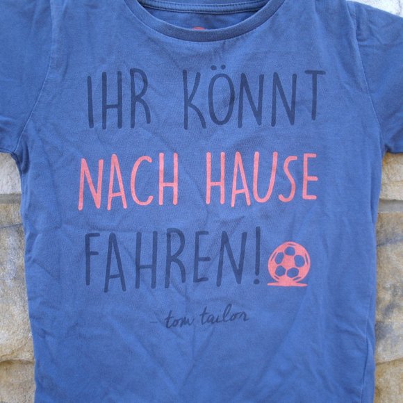 German "You Could Go Home" Soccer T-Shirt Size 4-5 - Picture 2 of 8